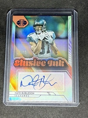 2022 Illusions NATE BURLESON Blue Elusive Ink Autograph Auto #/75 SEAHAWKS - Image 1 of 2