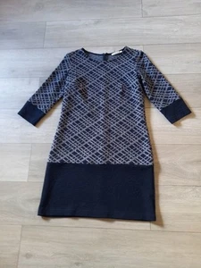 Betty Barclay Navy Blue & White Textured Stretch Tunic Dress Smart Office UK12 - Picture 1 of 20