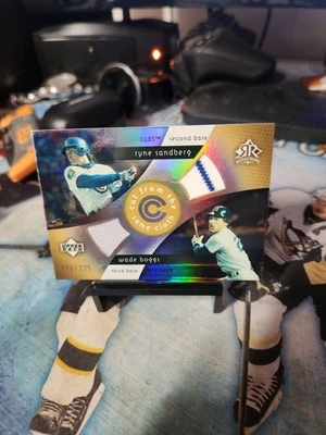 2005 Upper Deck Reflections Sandberg Boggs Cut From the Same Cloth #/225 - Image 1 of 2