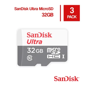 Tarjeta de memoria micro SD UHS-I SanDisk Ultra 32 GB 100 MB/s Clase 10 TF - Paquete de 3 - Imagen 1 de 1