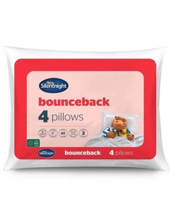 SilentNight Bounceback Kissen 4er Pack - Hypoallergen, Soft Medium Support - Bild 1 von 4