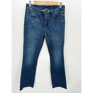 Lucky Brand Womens Low Rise Y2K Lolita Boot Dark Wash Blue Denim Jeans Size 6 - Picture 1 of 7