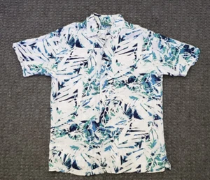 Cubavera Men's 100% Viscose Small Button Down Shirt Floral Jungle Print - Picture 1 of 12