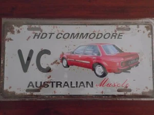 Holden Commodore HDT VC metal rustic number plate barware car sign 30 x 15cms - Picture 1 of 3