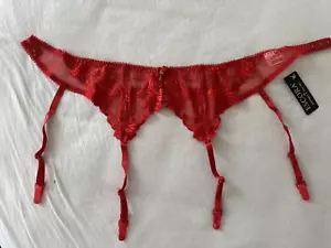 ESCORA Strapsgürtel Rot Straps NEU Gr 66 / 34-36 XS elastisch Hüftgürtel Spitze - Bild 1 von 3
