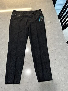 Pantaloni Style Co donna XL neri pull on donna pantaloni a vita media - NUOVI con etichette - Foto 1 di 16