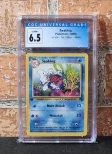 Cgc Pokemon Graded Ex/NM+ 6.5 Seaking Jungle 1st Edition 46/64 - Picture 1 of 2