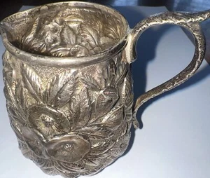 S Kirk & Son Coin Sterling Silver Repousse Creamer - Picture 1 of 8