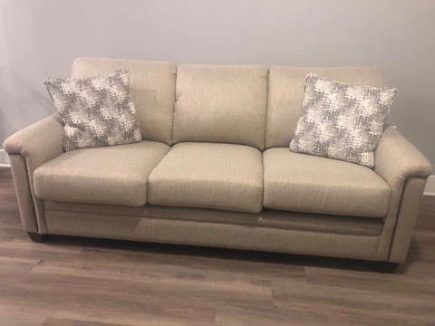 Decorest Canadian Beige Brand New Sofa with Matching Pillows Cover