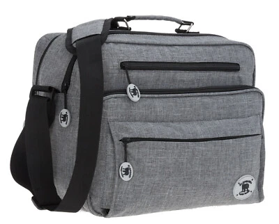 Schultertasche Elephant Genuine Herren Freizeittasche Tasche Bag Q 3474 Grau +e