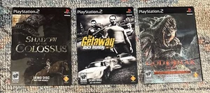 Three PS2 Demo Discs-Shadow Of The Colossus, Getaway, God Of War Demo Discs - Picture 1 of 4