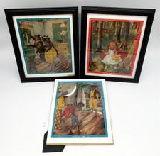 ThriftCHI ~ 3 Vtg Fairy Tale Puzzles Little Red Riding Hood 3 Bears Black Sambo