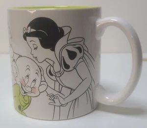 Disney Store Snow White & The Seven Dwarfs 16oz Mug Black & White w/Green - Picture 1 of 9