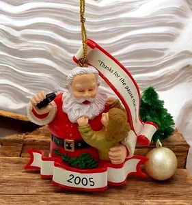 Coca-Cola Santa & Child Christmas Ornament 2005 Collectible - Picture 1 of 7