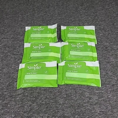 6 toallitas faciales limpiadoras simples para la piel desmaquillante 7 Ea monedero viaje Foto 1 de 4