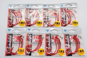 Gamakatsu - WORM 316 Extra Wide Gabe #6/0 8packs lot - Picture 1 of 2