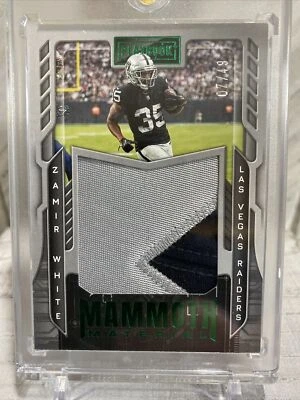 2022 PANINI PLAYBOOK 07/49 GREEN SP ZAMIR WHITE MAMMOTH MATERIAL JERSEY #MM-34 - Image 1 of 2