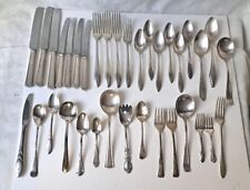 Vintage Silver Plate Flatware Lot Sets Italy Wm Rogers Spoon Fork Knives Crafts