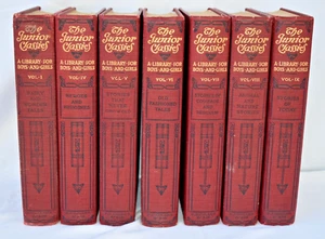 1912 - THE JUNIOR CLASSICS - A Library For Boys & Girls - VOLS 1, 4-9 - Picture 1 of 11