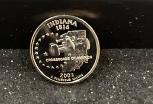 2002 S Gem Proof Indiana State Quarter With A Deep Cameo 319 - Picture 1 of 2