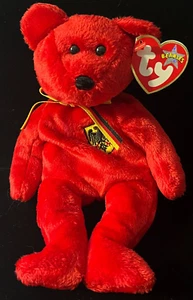 2001 Ty Beanie Baby Babys GRAF VON ROT der rote Bär (Germany Exclusive) - Bild 1 von 5