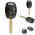 Remote Key Case Shell Cover fit For Honda Civic Jazz Carbon Fiber 2 Button