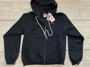 Men's Size S - Nike Full-Zip Solo Swoosh Vintage Hoodie 'Made In USA' DH5042-010 - Picture 1 of 7
