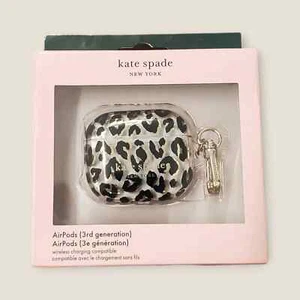 Funda protectora Kate Spade New York AirPods Pro - Leopardo negro/lámina dorada - NUEVA - Imagen 1 de 4