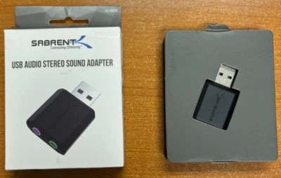 SABRENT USB Audio Stereo Sound Adapter MAc/Windows AU-MMSA - USED - Image 1 of 4