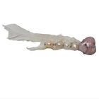 lace Scalloped lace Trim White Feather Freshwater Pearl Glass Pink Heart Clip