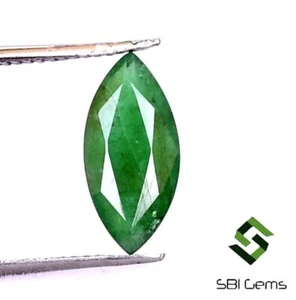 11x5.25 mm Certified Natural Emerald Marquise Cut 1.20 CTS Faceted Loose Gems - Picture 1 of 6