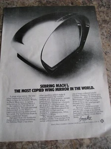 SEBRING MACH 1 WING MIRROR HARRY MOSS 1972 ADVERT A4 SIZE FILE J - Picture 1 of 1