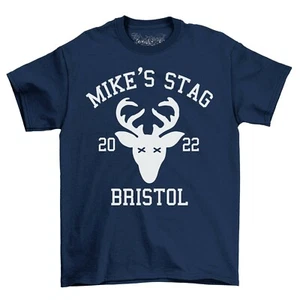 T-Shirt Bräutigam Hirsch für Männer gewölbt Junggesellenabschied personalisiert Hochzeit Shirt Top - Bild 1 von 12