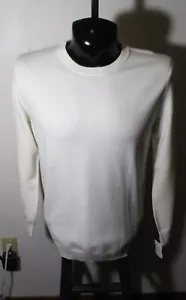 Herren Tahari elfenbeinweiß Stretch eng Strick Rundhalsausschnitt Pullover Größe M neu mit Etikett $ 68,00 - Bild 1 von 6