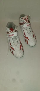 Reebok RB 902 PYE tacchetti uomo bianchi con bordo rosso taglia 13,5 - Foto 1 di 7