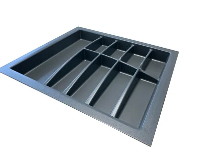 Designer cutlery insert br 60 with 9 compartments for 60 drawer dark grey  - Image 1 of 4