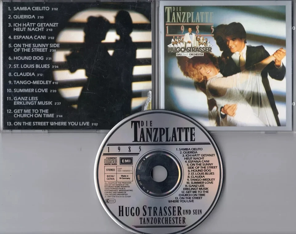 Hugo Strasser CD DIE TANZPLATTE 1985 © 1984 EMI no barcode smooth edged case NM- - Bild 1 von 1