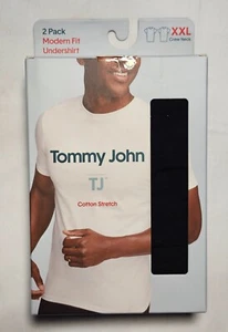 Tommy John Cotton Stretch Modern Fit Undershirt - XXL - Black - 2-Pack - Picture 1 of 2