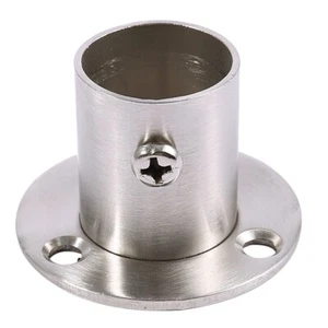 Closet Wardrobe 22mm Dia Pipe Hanging Rail Rod End Support Bracket L9N6 - Picture 1 of 8