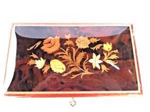 ITALIENISCHE INTARSIERTE HOLZ SPIELUHR REUGE SCHWEIZER UHRWERK MIT SCHLÜSSEL - Bild 1 von 7