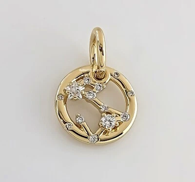 Nuevo 100% Auténtico Pandora Chapado en Oro 14K Piscis Zodiaco Cuelga Dije 762724C01 Foto 1 de 4