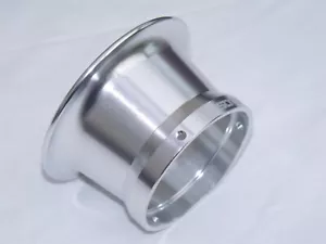 1 x CAFE RACER BILLET LEGA BELLMOUTH VELOCITÀ PRESA ARIA TROMBA 50mm / 45mm - Foto 1 di 17