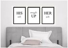 Set of 3 Bedroom Home Love Couple Wall Art Poster Prints Room Decor A4 A5