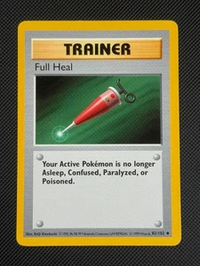 Pokémon Karte Full Heal 82/102 Shadowless WOTC Base Set Uncommon Trainer - Bild 1 von 4