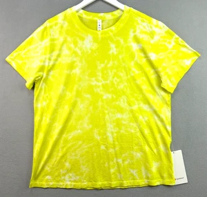 Lululemon T-Shirt 8 All Yours Cotton Marmoleado Tie Dye Highlight Yellow LW3EB9S - Picture 1 of 10