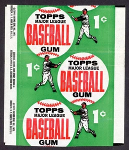 1962 Topps Baseball 1 ¢ Wax Pack Repeat Wrapper Lou Brock Gaylord Perry Rookie RC - Bild 1 von 1