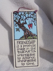 Michael Macone Spooner Creek Designs Etched Clay Wall Plaque - Picture 1 of 4