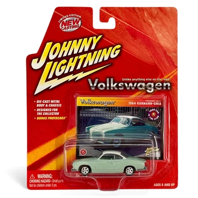 2004 Johnny Lightning Drab Green/White 1964 VOLKSWAGEN VW Karmann-Ghia - Image 1 of 4