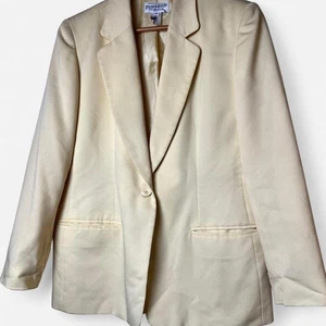 Cremefarbener Pendleton Wollblazer Jacke Gr. 10 - Bild 1 von 6