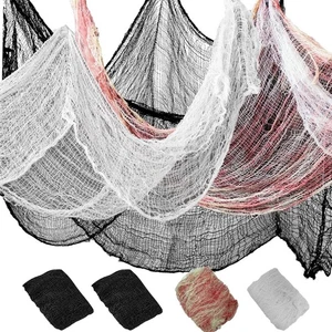 Halloween Creepy Cloth 4pcs Black White Blood Red Halloween Spooky - Picture 1 of 5